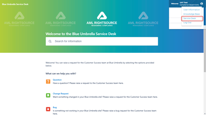 Blue Umbrella Service Desk