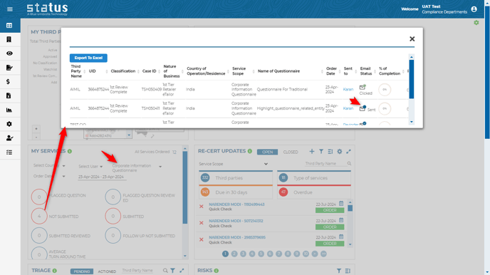 Email Status Delivered or Sent