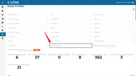 Remediation action filter