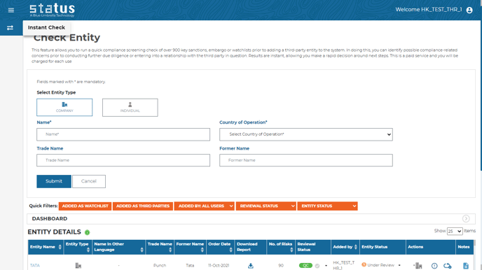 Instant check page access only