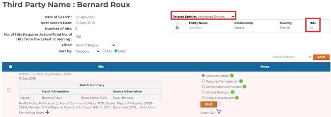 Monitoring Related Entities -1