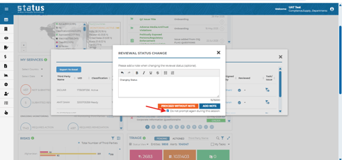 “Do Not Show Again” Option for Review Status Change