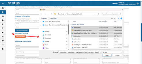 Document Upload Enhancements