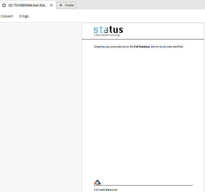 Instant Check - Quick Check – No Results View