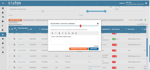 Notes and Reviewal Status