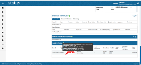 Recertification Details on Hover
