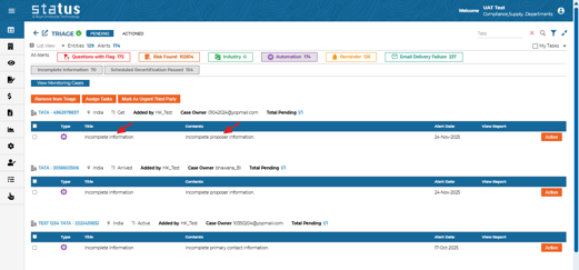 Recertification of BC triage entry