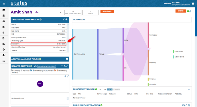 Third party creation